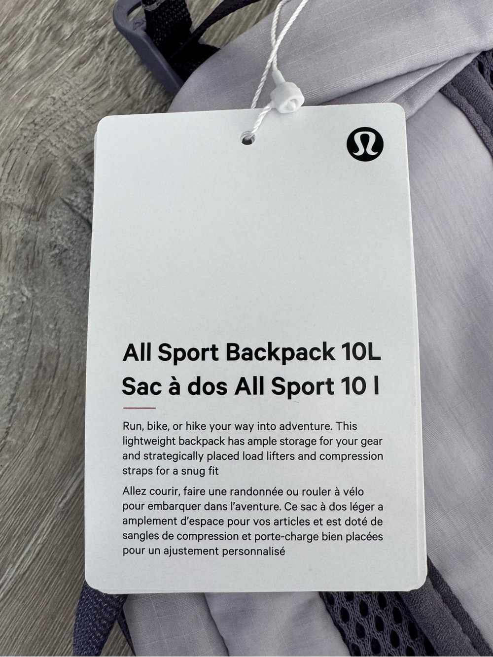 LULULEMON All Sport Backpack 10L Faint Lavender/Grape Mist  *Reflective - Picture 11 of 16